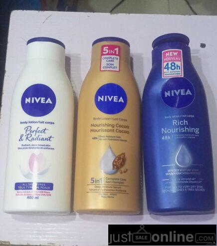 Nivea body lotions for sale at trade fair market