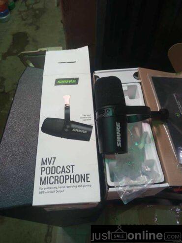 Shure mv7 microphone available for sale at Alaba Int’ market Lagos