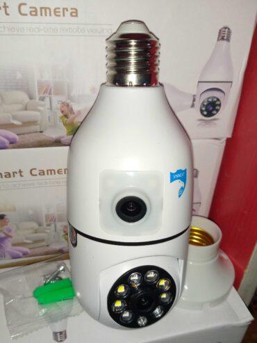 Double lence bulb spy camera