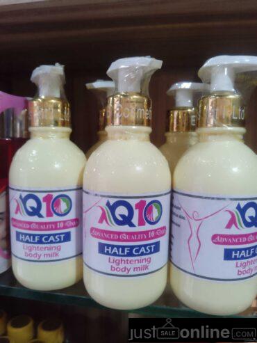 AQ10 half cast lightening body milk for sale at trade fair m