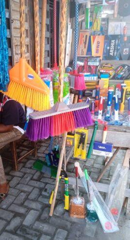 Stick broom for sale at trade fair