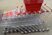 Supermarket trolley, supermarket basket, double supermarket