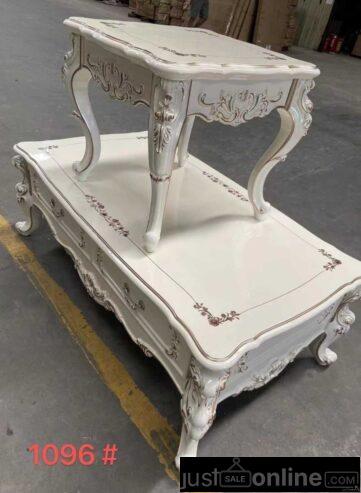 Royal wooden center table with two side stool.