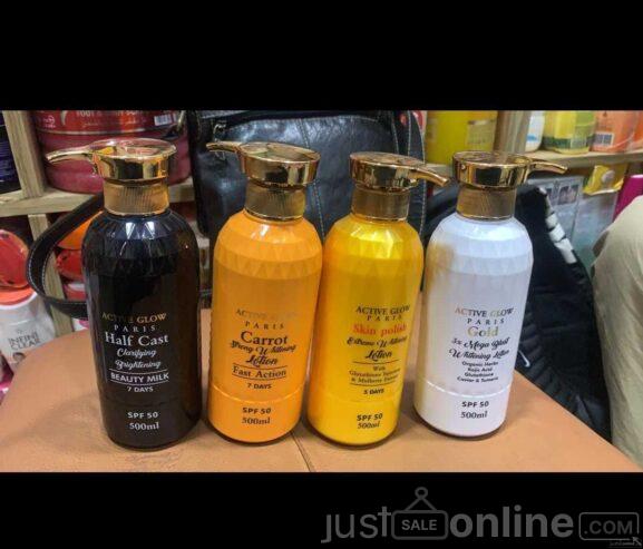 Radiant Glow exclusive lotion for sale at trade fair