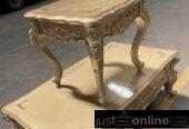 Royal wooden center table with two side stool.