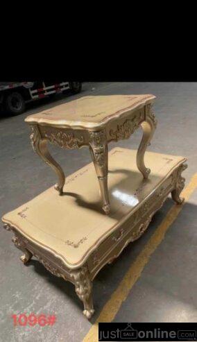 Royal wooden center table with two side stool.