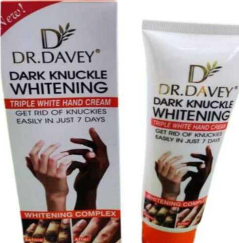 Dr Davey Dark Knuckle whitening cream and serum available an