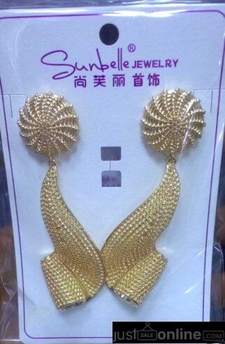 Sunbelle Long Gold Earrings For Sale at Tradefair Market – Lagos