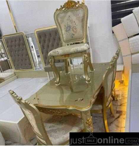 Royal wooden dinning table by 6 for sale at ojo alaba intern