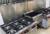 Commercial cooker with grill and Kitchen hood Extractor