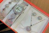 Wristwatches and jewelry set for sale at tradefair market