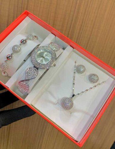 Wristwatches and jewelry set for sale at tradefair market