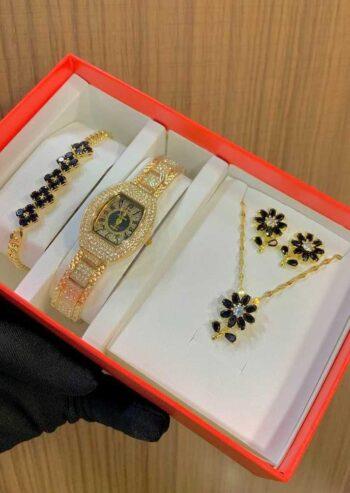 Wristwatches and jewelry set for sale at tradefair market