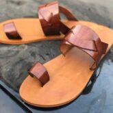 Hand made leather slippers for men for sale