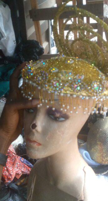 Fascinator for sale at iyana iba market