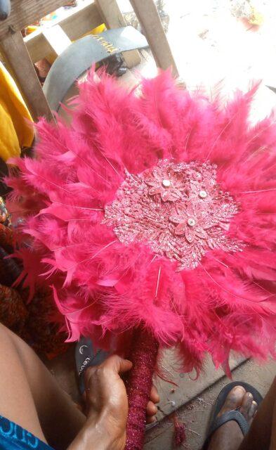 Bridal hand fan for sale at iyana iba market