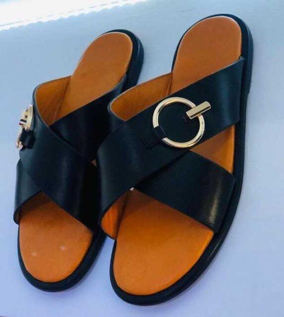 Hand made leather slippers for men for sale