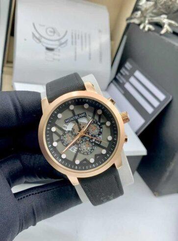 Mont blanc leather wristwatch for sale at mandilas