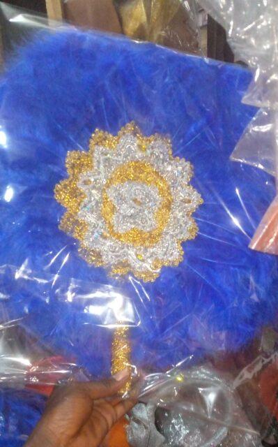 Bridal hand fan for sale at iyana iba market