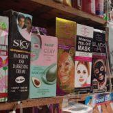 Beauty products for sale at iyana-iba market ojo