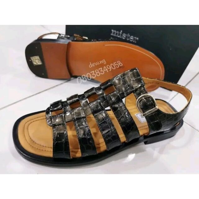 Handmade leather slippers for sale ikorodu