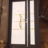 Double panel door and single panel door