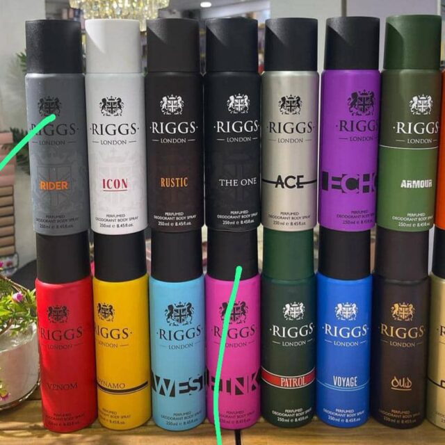 Riggs body spray are has different colors and unique fragrances t