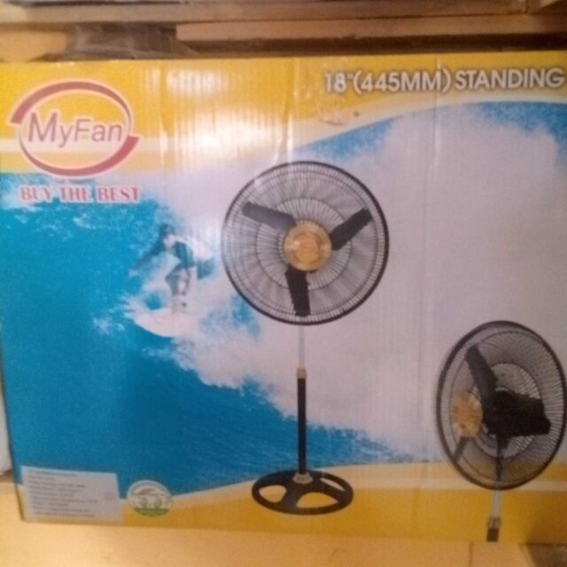 All kinds of standing fans is available for sale at mile 12 marke