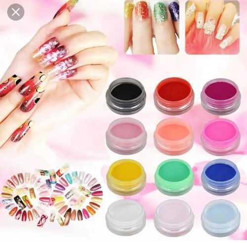 12 Colors Acrylic Nail Art Carving Powder Nail Decoration.