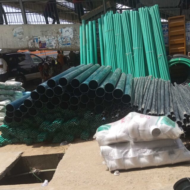 PVC pipe for sale at odu-ade market coker