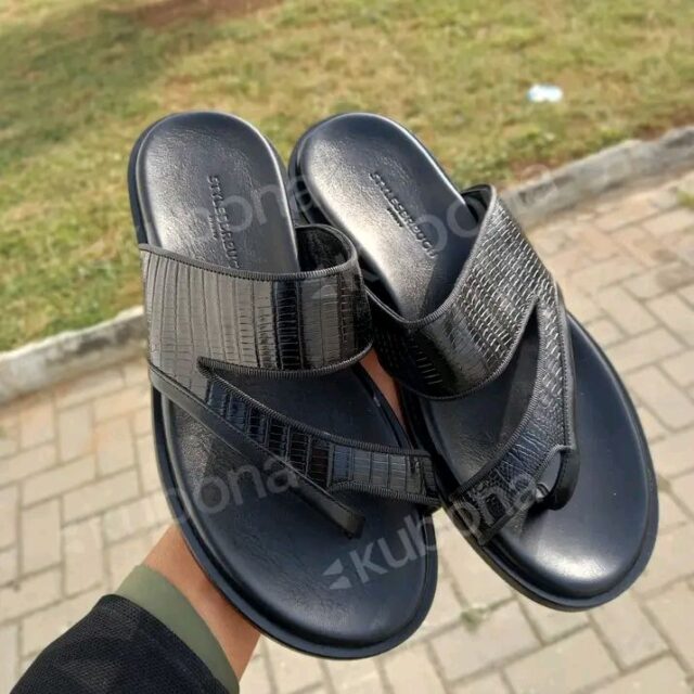 Hand made leather slippers for sale ikorodu