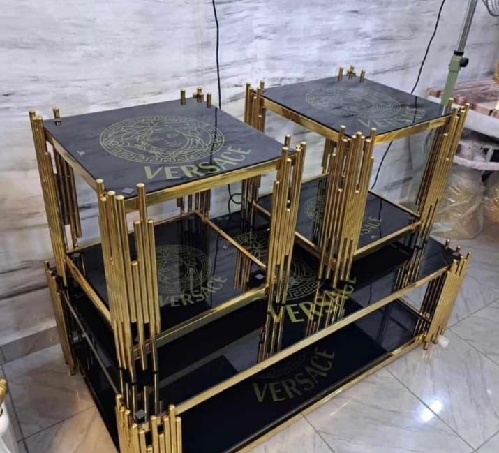 Versace center table with 2 side stools