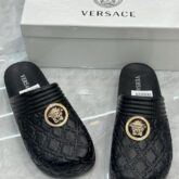 Channel slippers and Versace slippers