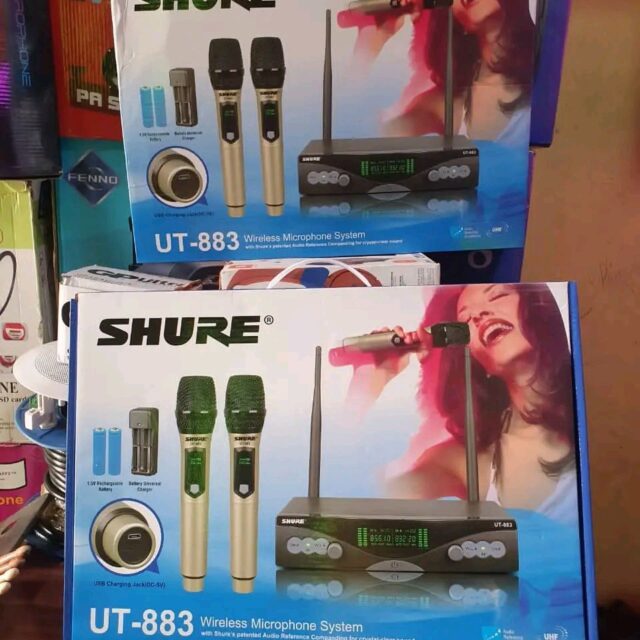 Shure wireless rechargeable battery mic for sell at Alaba market