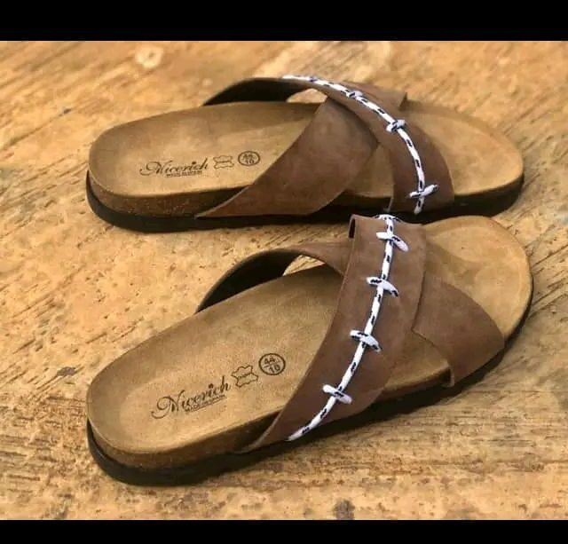 Handmade leather slippers for sale ikorodu