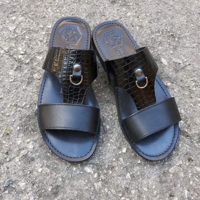 Handmade leather slippers for sale ikorodu