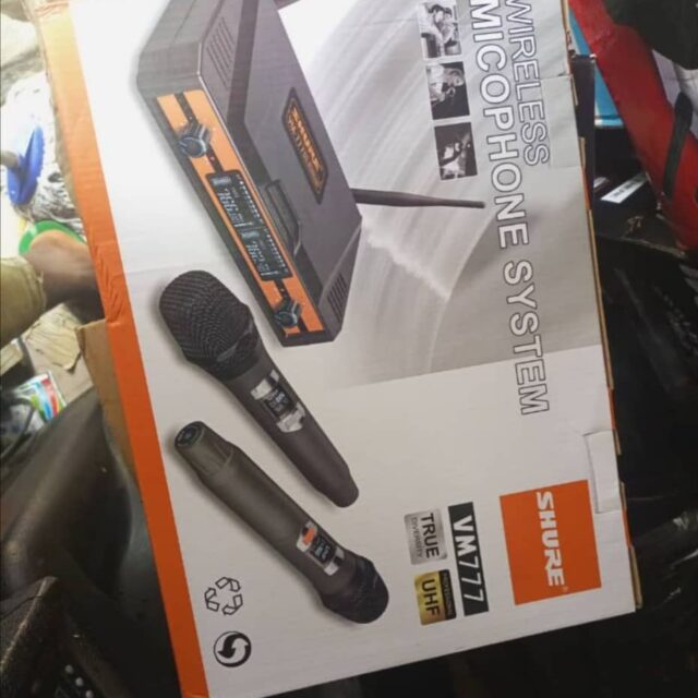 Shure wireless rechargeable battery mic for sell at Alaba market