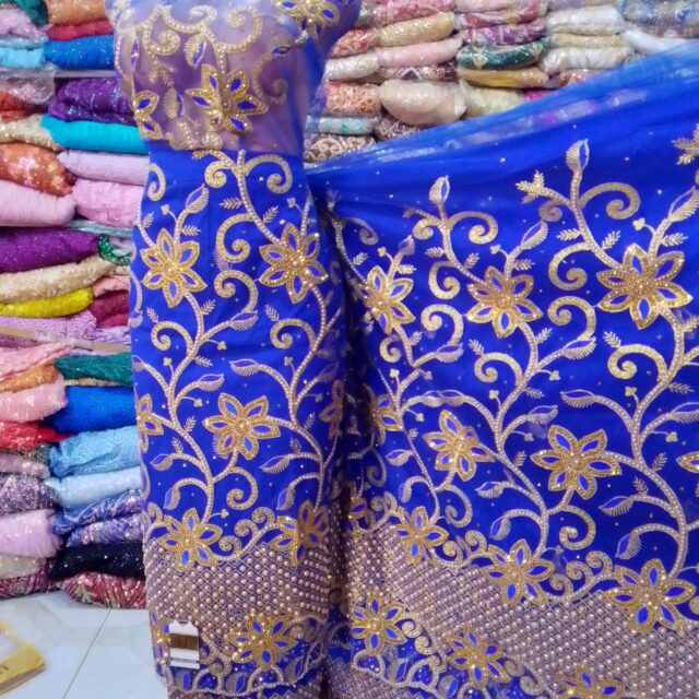 Indian George Net Fabric In Lagos For Sale at Balogun Market