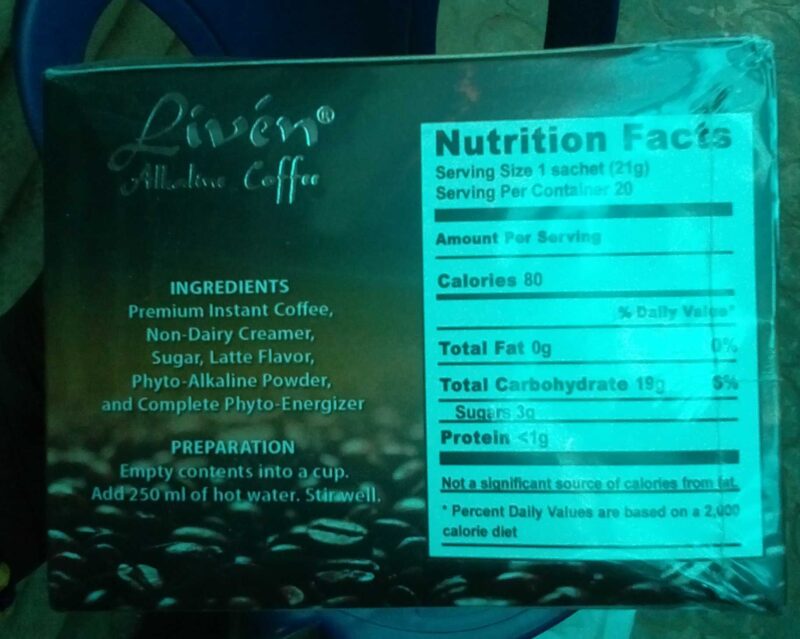 Liven Alkaline coffee drink for sale