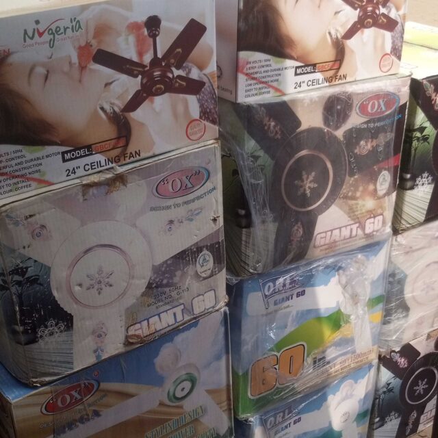 Rechargeable standing fan and all types of fans is available for