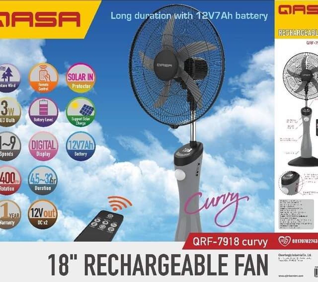 Rechargeable/ mixed fan for sale at Abule Ado building material m