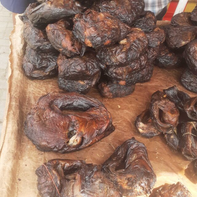 Smoke fish for sale at Oyingbo Market