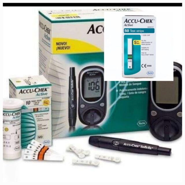 ACCU-CHEK ACTIVE GLUCOMETER + 50 TEST STRIPS