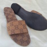 Leather slippers for men and women for sale at ikorodu