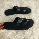 Handmade leather slippers for sale at ikorodu