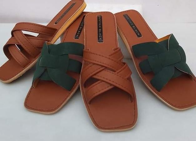 Leather slippers for sale at ikorodu