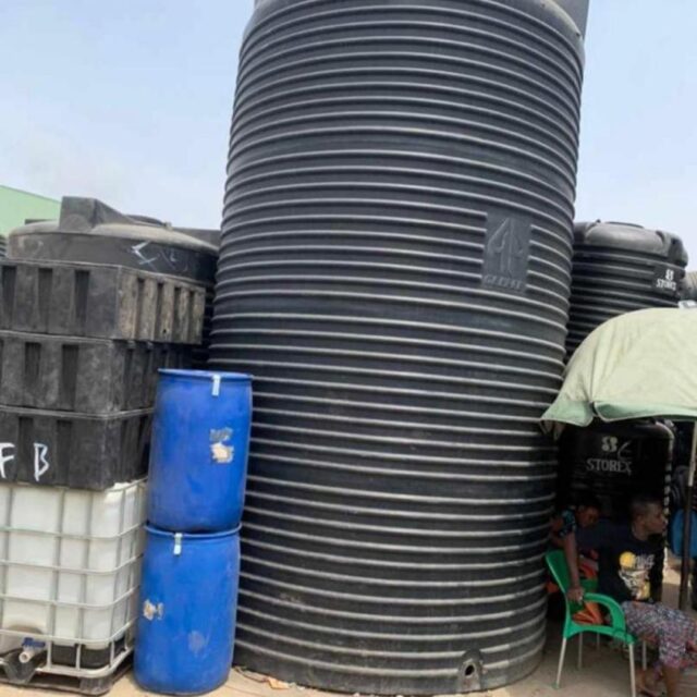 Geepee water tank for sale at Odun Ade coke Orile market