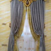 Office and house curtains for sell at trade fair market