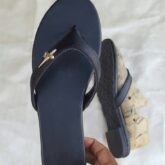 Leather slippers for men and women for sale at ikorodu