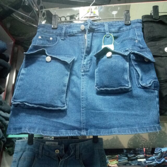 Combat jeans skirt for sale at yaba market